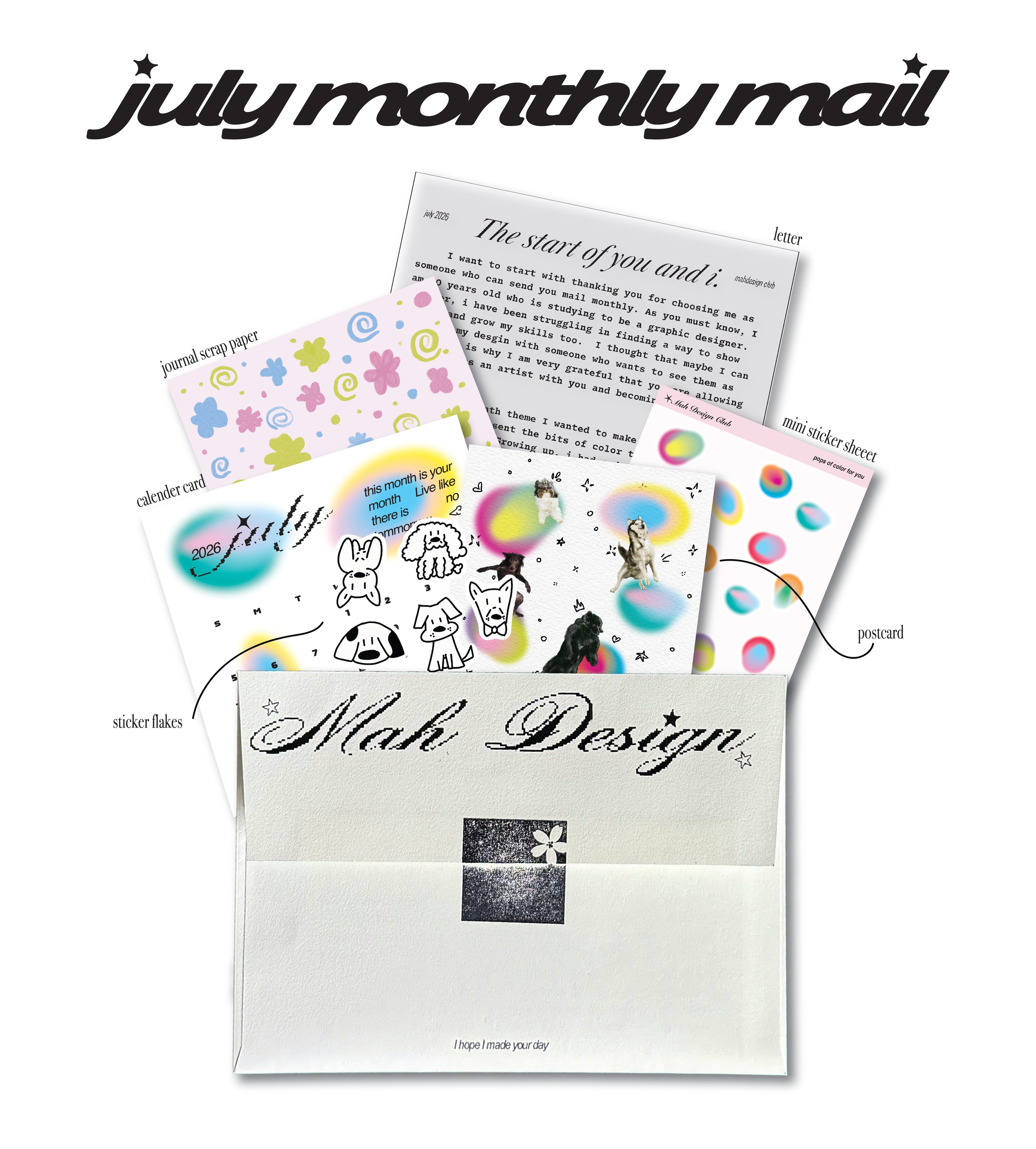 July's Mails Pops of Color - 2026 .✦ ݁˖